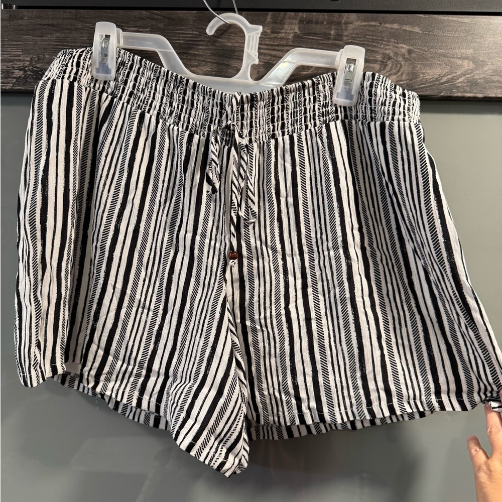Apt. 9 Black and White Striped dress shorts.